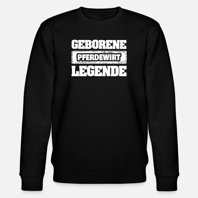 Geschenk für Pferdewirt - Stanley/Stella Unisex Bio-Sweatshirt CHANGER  - Schwarz