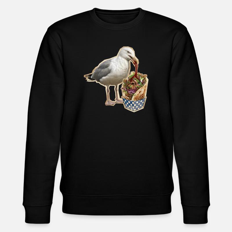 Mouette kebab - Sweat bio CHANGER Stanley/Stella Unisexe - noir
