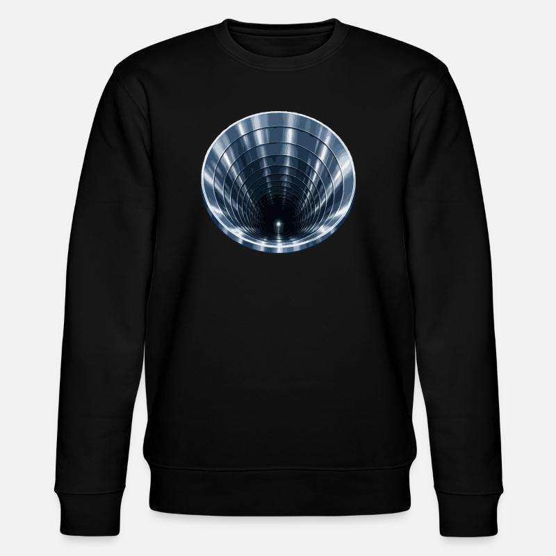 Blauer Spiraltunnel - Stanley/Stella Unisex Bio-Sweatshirt CHANGER  - Schwarz