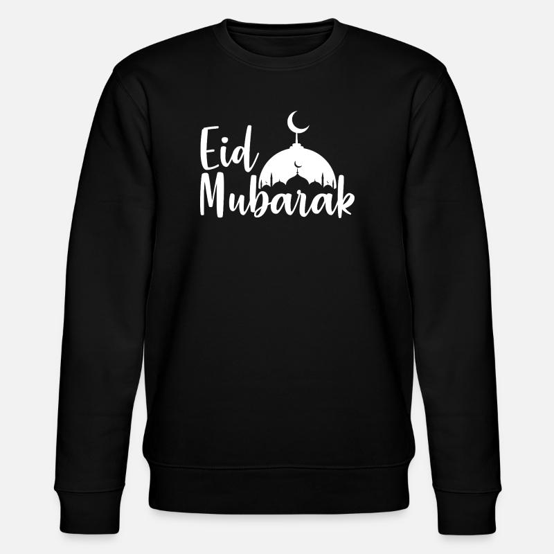 Silhouette der Eid Mubarak-Moschee - Stanley/Stella Unisex Bio-Sweatshirt CHANGER  - Schwarz
