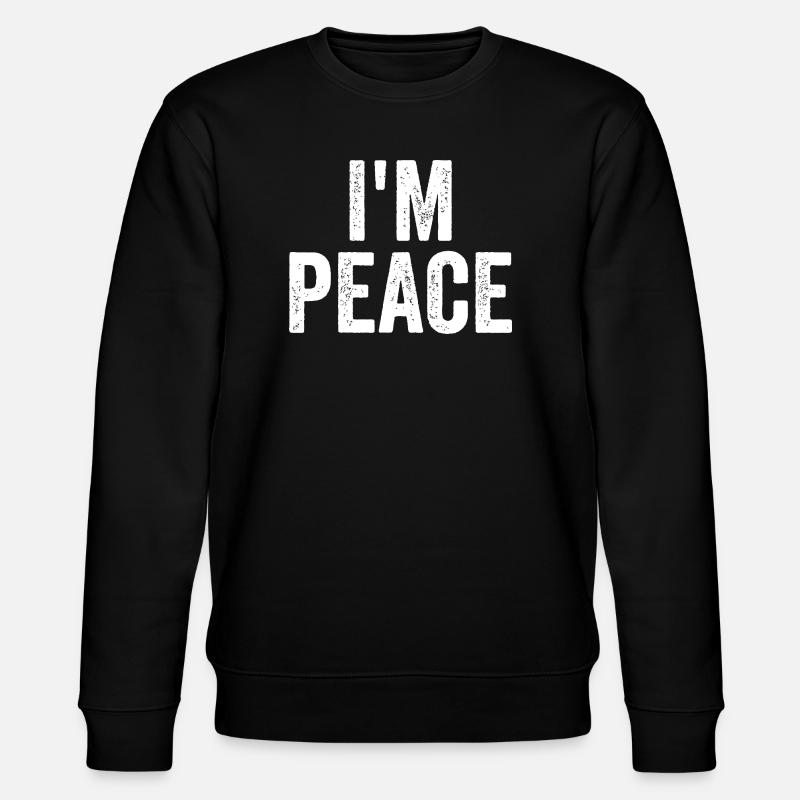 Ich bin Frieden - Stanley/Stella Unisex Bio-Sweatshirt CHANGER  - Schwarz
