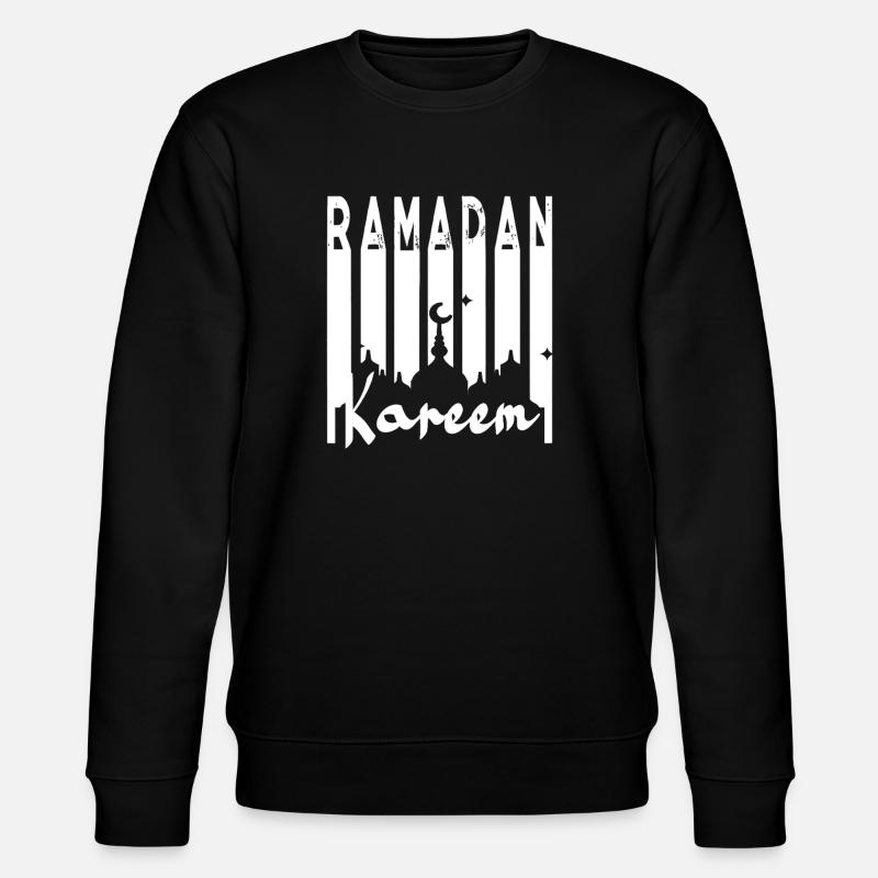 Ramadan Kareem Mosque Silhouette - Stanley/Stella CHANGER Unisex Organic Sweatshirt - black