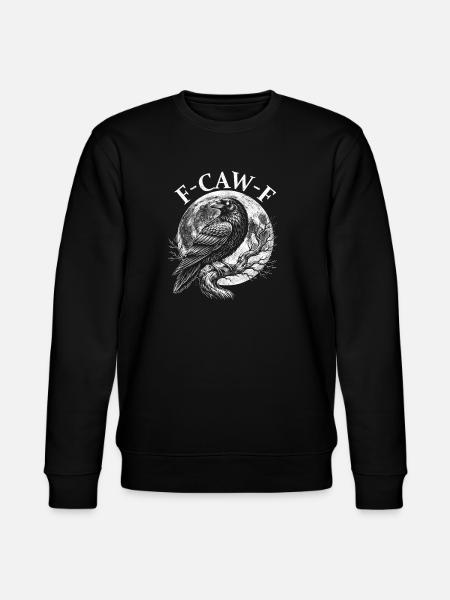 FCawF Chagrijnige Kraai Sarcasme Vogel Woordspeling Humor - Stanley/Stella Uniseks bio-sweatshirt CHANGER  - zwart