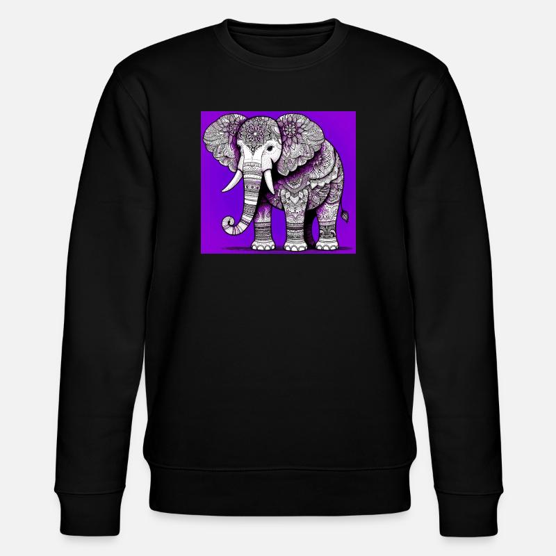 Elefant - Stanley/Stella Unisex Bio-Sweatshirt CHANGER  - Schwarz