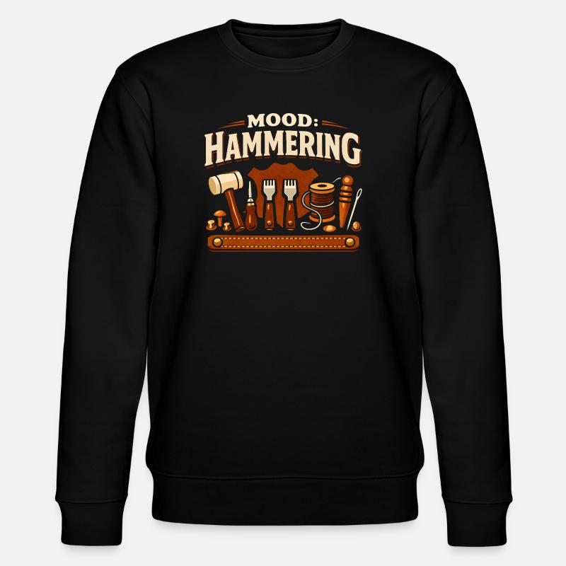 Stimmung: Hämmern | Lederwerkzeug - Stanley/Stella Unisex Bio-Sweatshirt CHANGER  - Schwarz