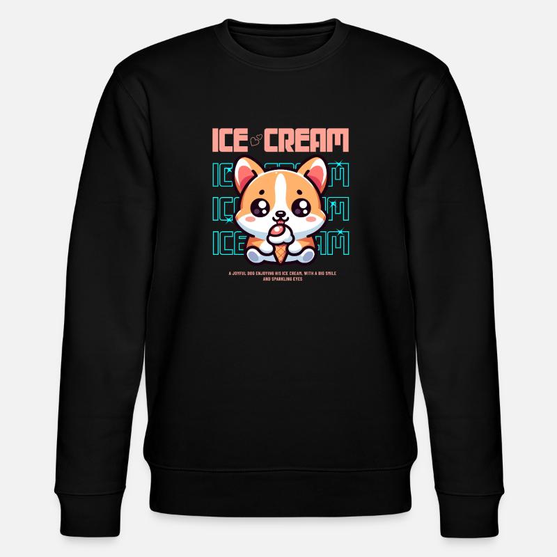 Petit chiot glace mignon - Sweat bio CHANGER Stanley/Stella Unisexe - noir