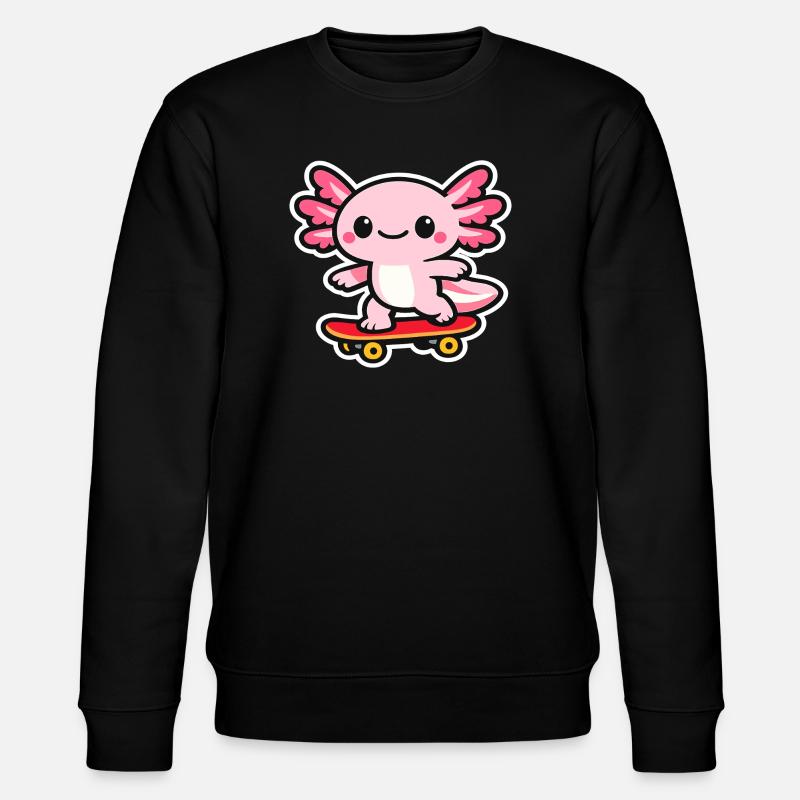 axolotl Skateboard - Stanley/Stella Unisex Bio-Sweatshirt CHANGER  - Schwarz