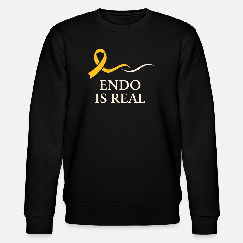 Endometriosis awareness Endo Warrior - Stanley/Stella CHANGER Unisex Organic Sweatshirt - black