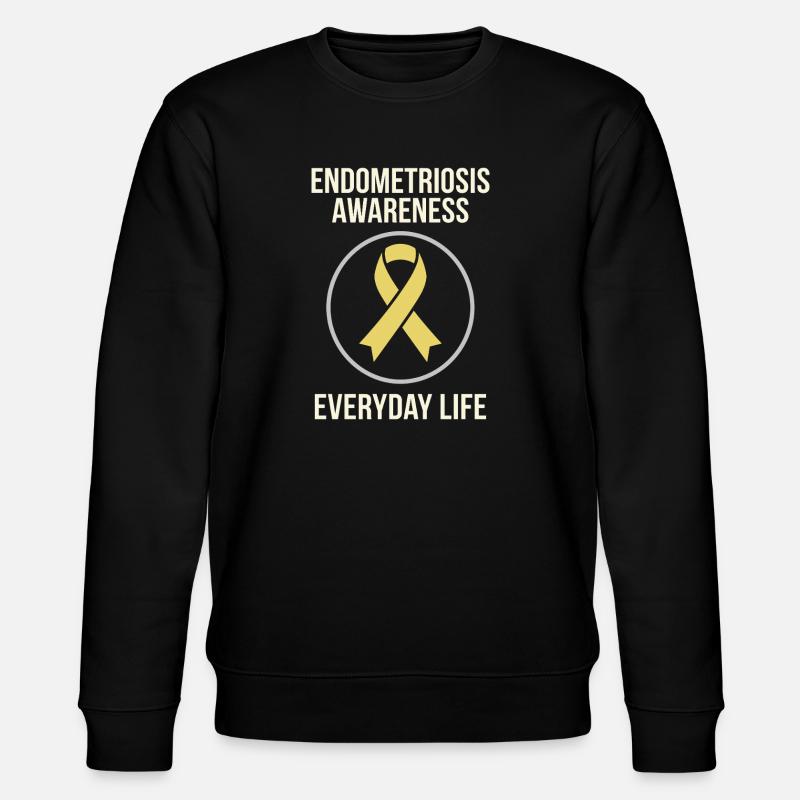 Endometriose-bewusstsein Endo Warrior - Stanley/Stella Unisex Bio-Sweatshirt CHANGER  - Schwarz