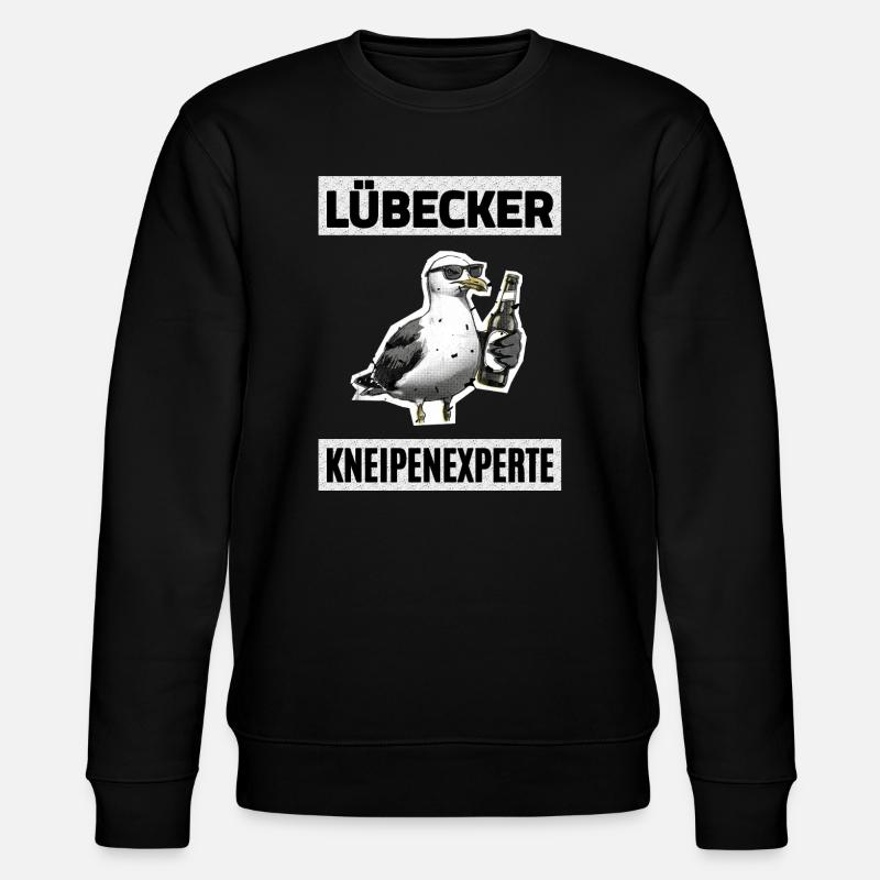 Lübecker Kneipen Experte - Stanley/Stella Unisex Bio-Sweatshirt CHANGER - Schwarz