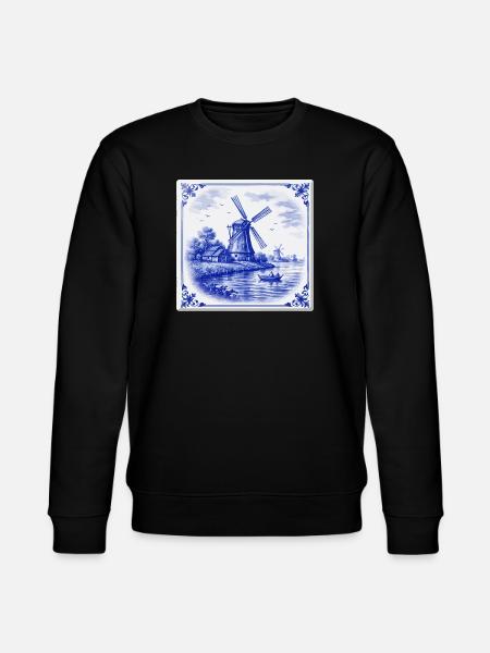 Delft Windmill by the Lake - Stanley/Stella CHANGER Unisex Organic Sweatshirt - black