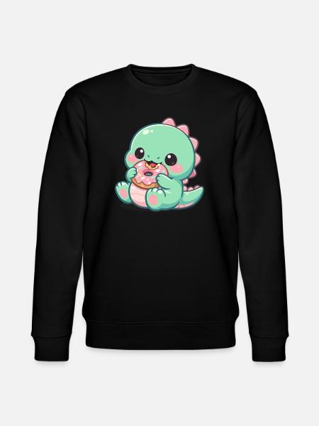 Donut Dino Sugar Joy - Stanley/Stella CHANGER Unisex Organic Sweatshirt - black
