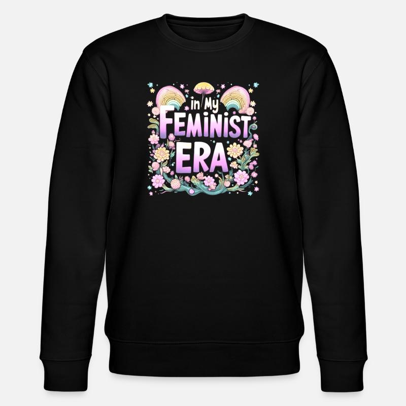 In my Feminist Era - psychedelic - Stanley/Stella CHANGER Unisex Organic Sweatshirt - black