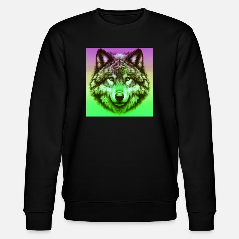 Wolf - Stanley/Stella Unisex Bio-Sweatshirt CHANGER  - Schwarz