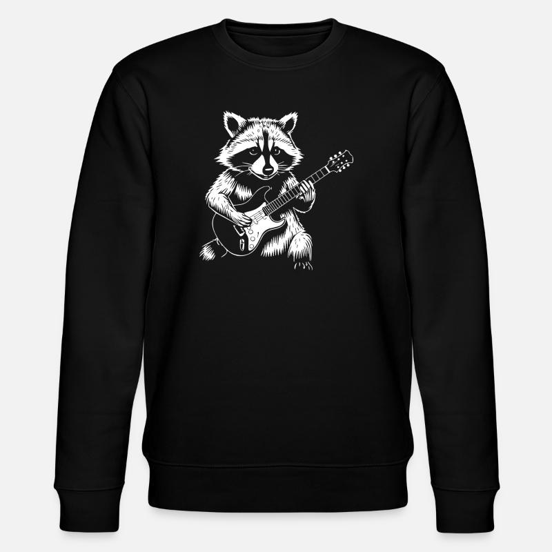 Raccoon Rock Guitar Jam - Sweat bio CHANGER Stanley/Stella Unisexe - noir
