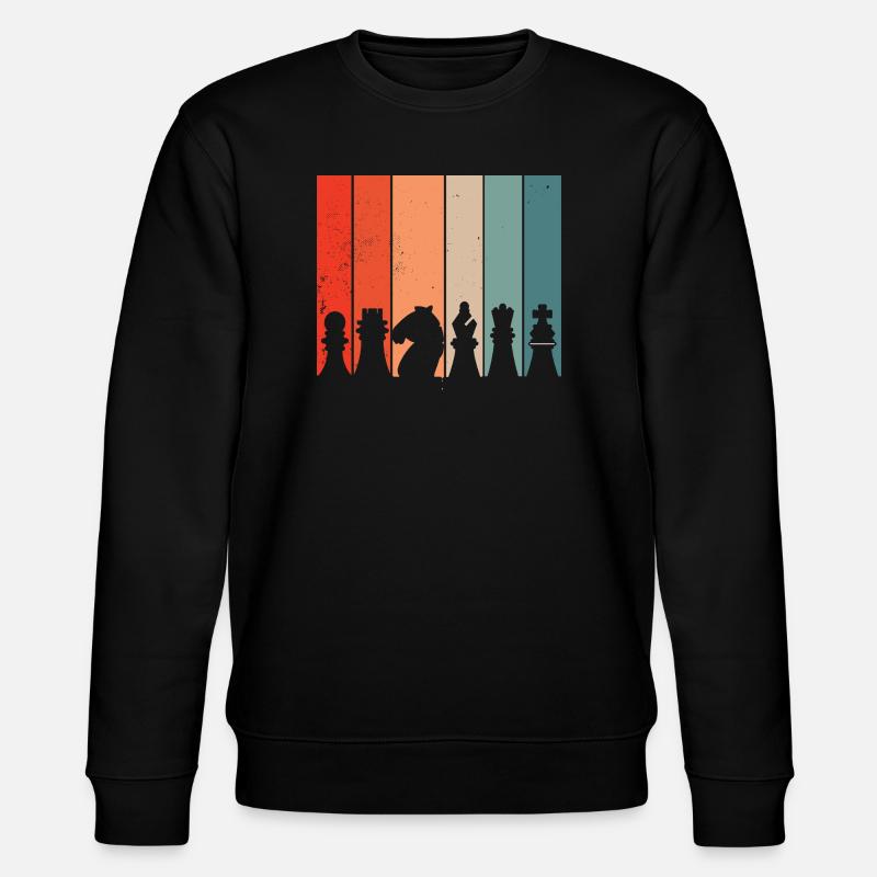 Chess Retro - Stanley/Stella CHANGER Unisex Organic Sweatshirt - black