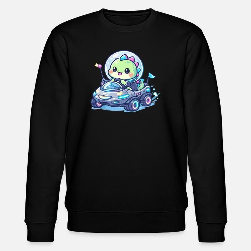 Kawaii Dino dans le Space Rover - Sweat bio CHANGER Stanley/Stella Unisexe - noir