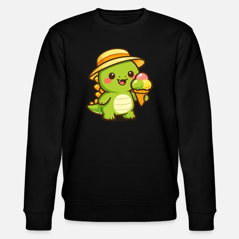 Kleiner Dino Eiscreme Abenteuer - Stanley/Stella CHANGER Unisex Organic Sweatshirt - black