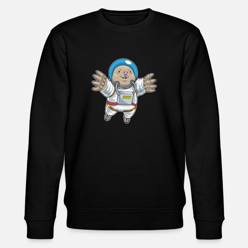 Mole Astronaut Space - Stanley/Stella CHANGER Unisex Organic Sweatshirt - black