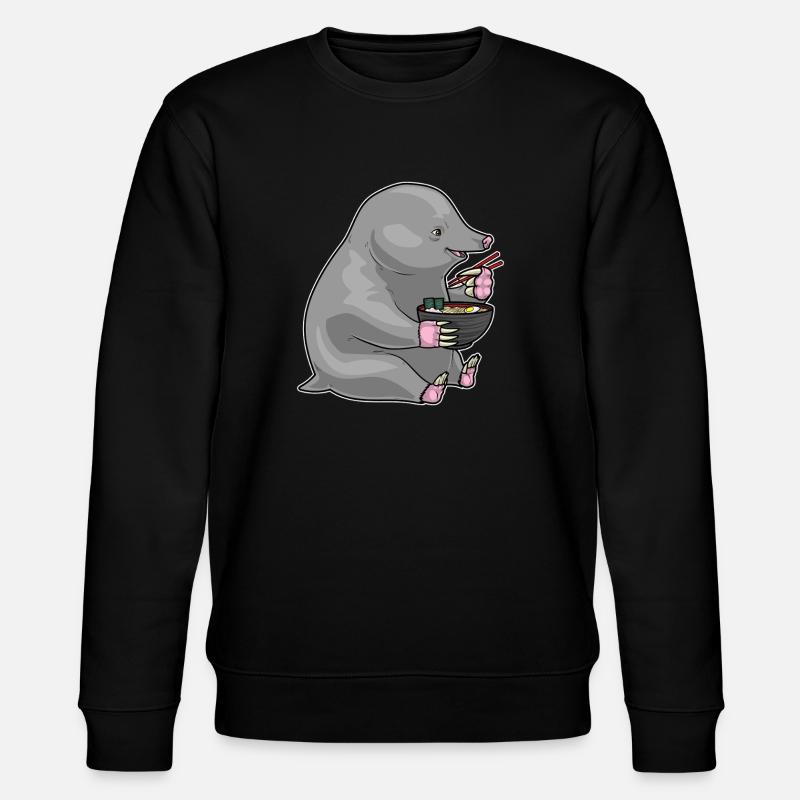 Maulwurf Koch Ramen Kochen - Stanley/Stella Unisex Bio-Sweatshirt CHANGER  - Schwarz