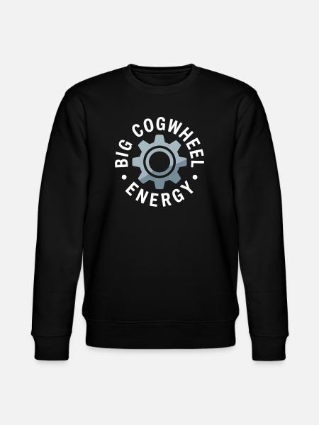 Large Gear Energy Motif - Stanley/Stella CHANGER Unisex Organic Sweatshirt - black