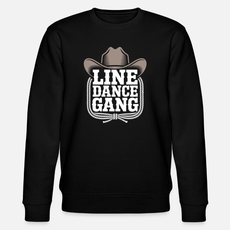 Line Dance Gang Cowboy - Stanley/Stella Unisex Bio-Sweatshirt CHANGER  - Schwarz