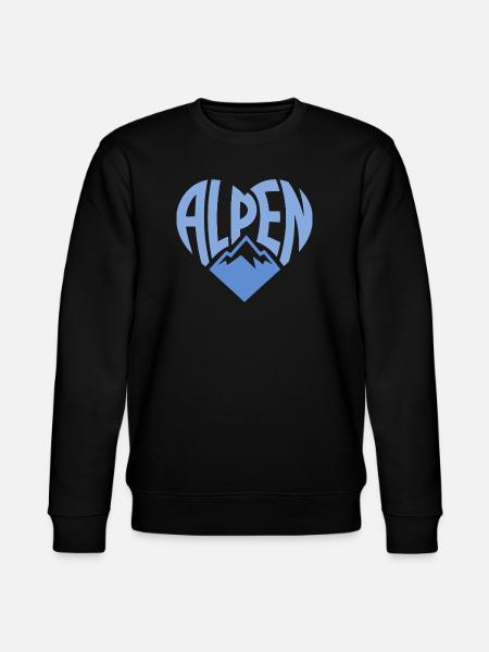 Alpenherz Mountain Badge - Stanley/Stella CHANGER Unisex Organic Sweatshirt - black