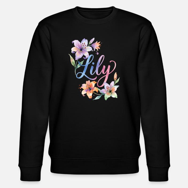Fleurs aquarelles de lys - Sweat bio CHANGER Stanley/Stella Unisexe - noir