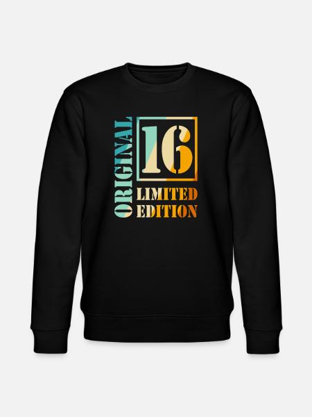 16-års fødselsdag Dreng pige Teenager Original 16 - Stanley/Stella økologisk unisex-sweatshirt CHANGER - sort
