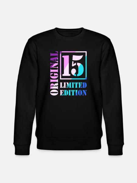 15th Birthday Boy Girl Teenager Level 15 - Stanley/Stella CHANGER Unisex Organic Sweatshirt - black