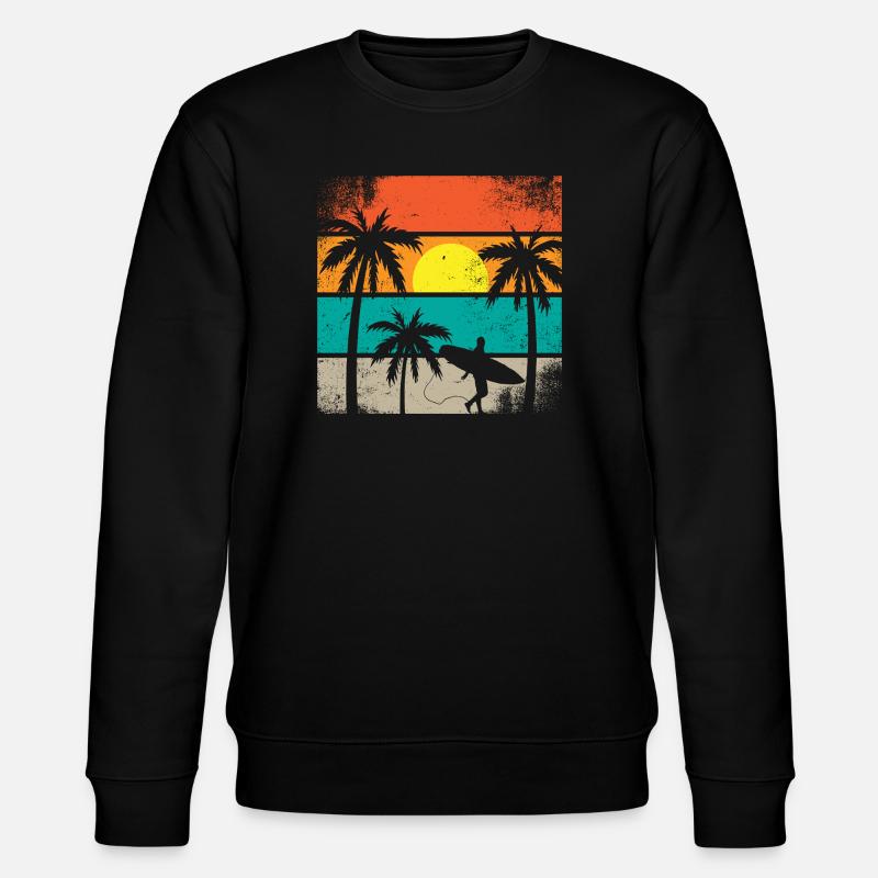 Sunset Surf Palm - Stanley/Stella Unisex Bio-Sweatshirt CHANGER  - Schwarz