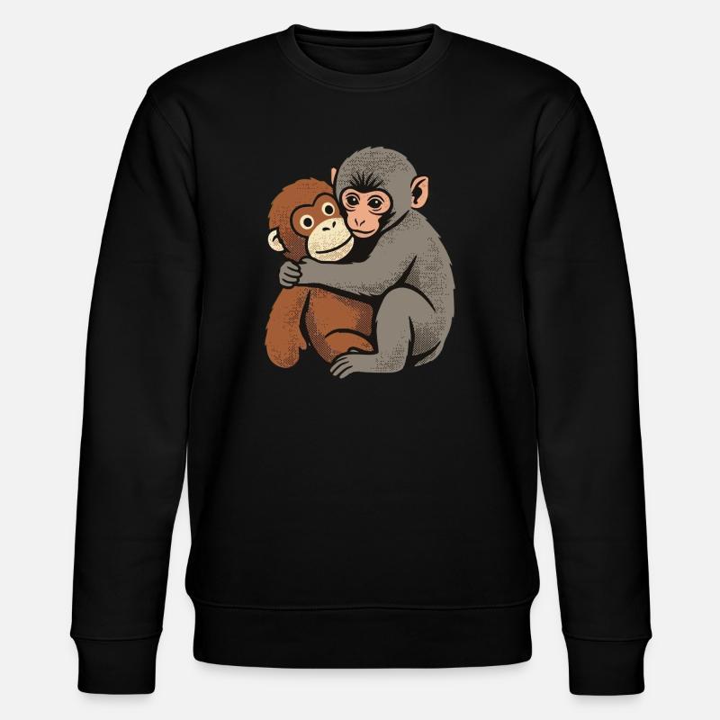 Baby Monkey Punch - Stanley/Stella Unisex Bio-Sweatshirt CHANGER  - Schwarz