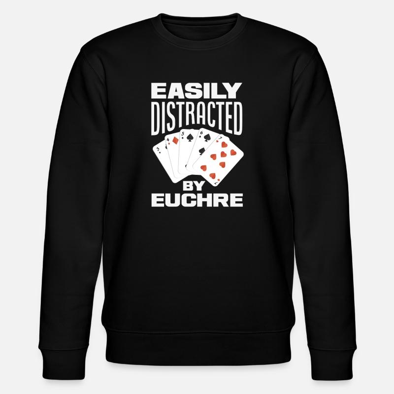 Facilement distrait par l’Euchre - Sweat bio CHANGER Stanley/Stella Unisexe - noir