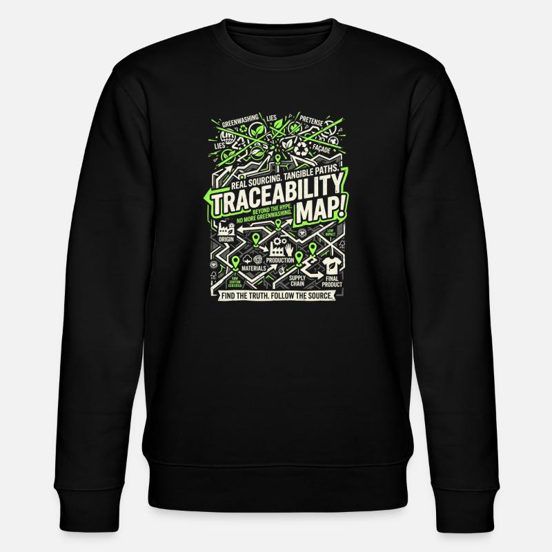 Traceability Map - Stanley/Stella CHANGER Unisex Organic Sweatshirt - black