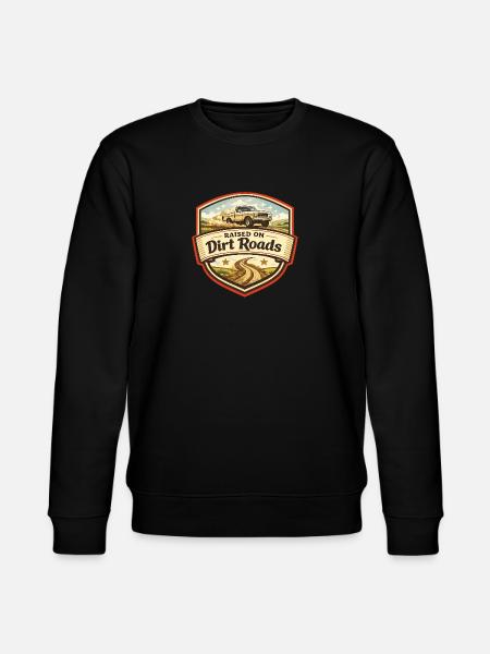 Aufgewachsen auf Dirt Roads - Stanley/Stella Unisex Bio-Sweatshirt CHANGER  - Schwarz