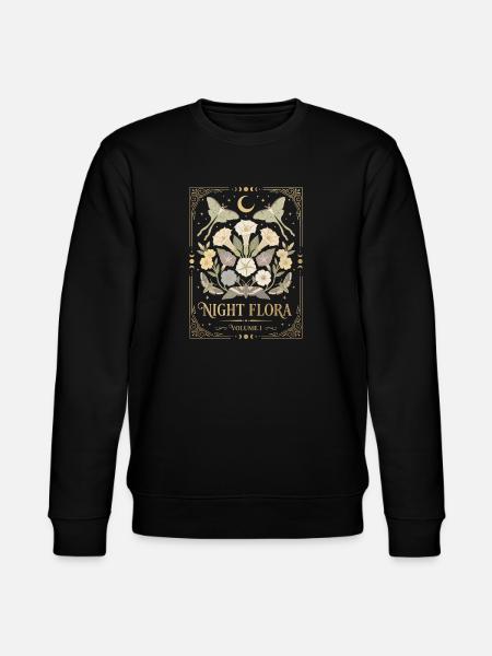 Natblomster Månemotiver - Stanley/Stella økologisk unisex-sweatshirt CHANGER  - sort