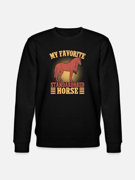 Hobbyhesterytter Favorit Standardbred-hest - Stanley/Stella økologisk unisex-sweatshirt CHANGER  - sort