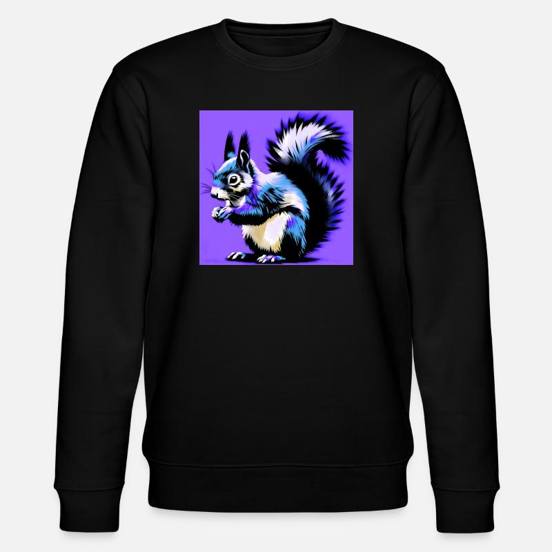 Eichhörnchen - Stanley/Stella Unisex Bio-Sweatshirt CHANGER  - Schwarz