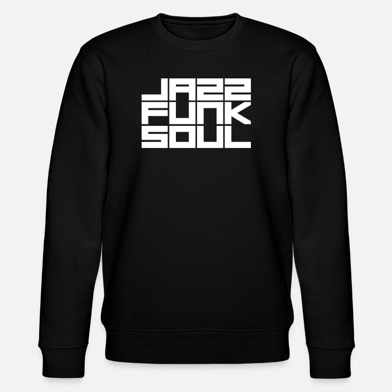 Monochrome Grid Geometric Pattern - Stanley/Stella CHANGER Unisex Organic Sweatshirt - black