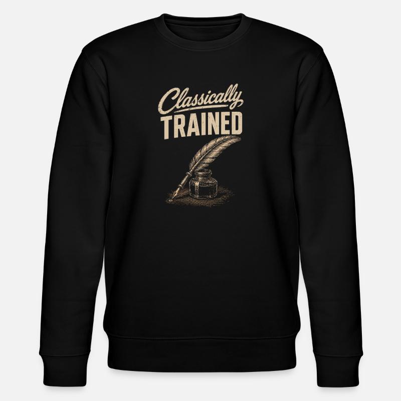 Classically embossed: quill & ink - Stanley/Stella CHANGER Unisex Organic Sweatshirt - black