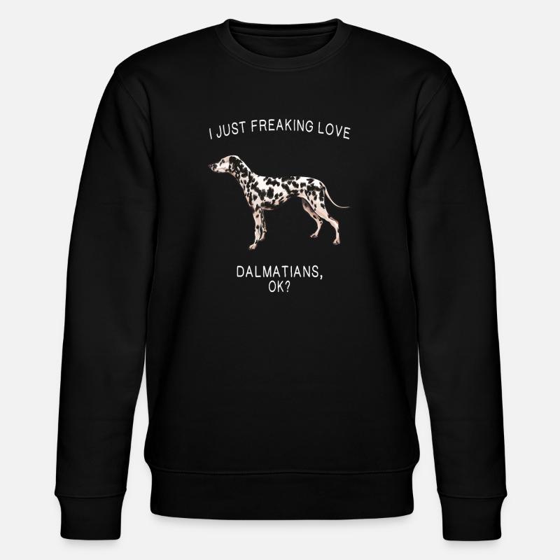 Dalmatian Love: Bold Canine Tee - Stanley/Stella CHANGER Unisex Organic Sweatshirt - black