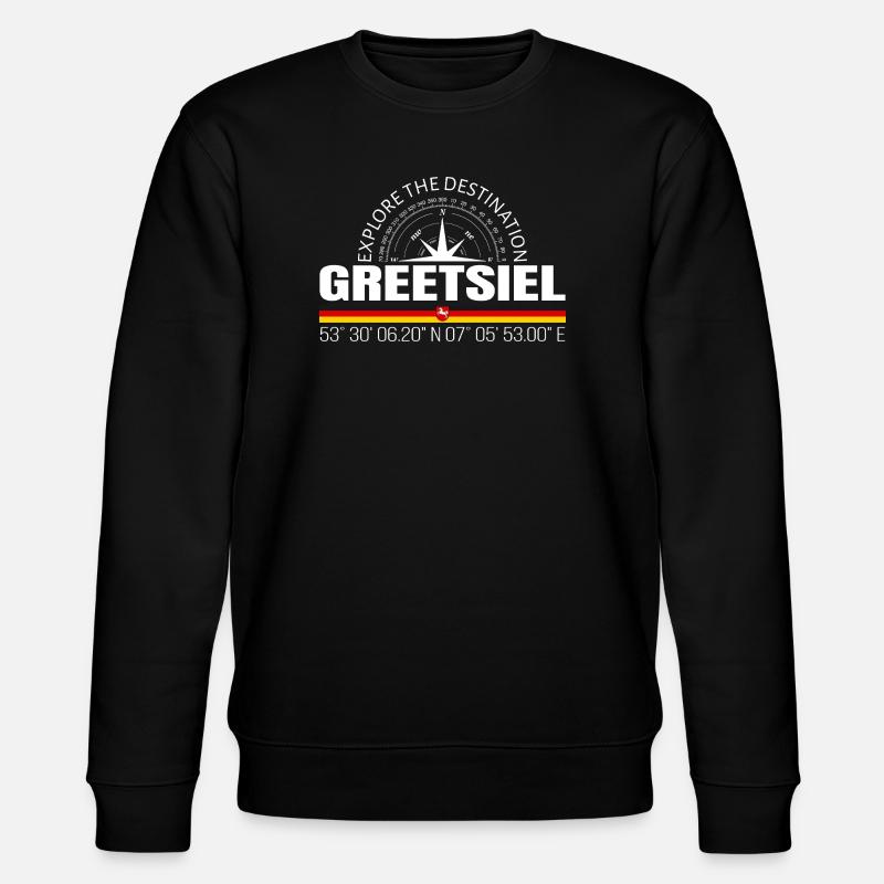 Greetsiel - Stanley/Stella Unisex Bio-Sweatshirt CHANGER  - Schwarz