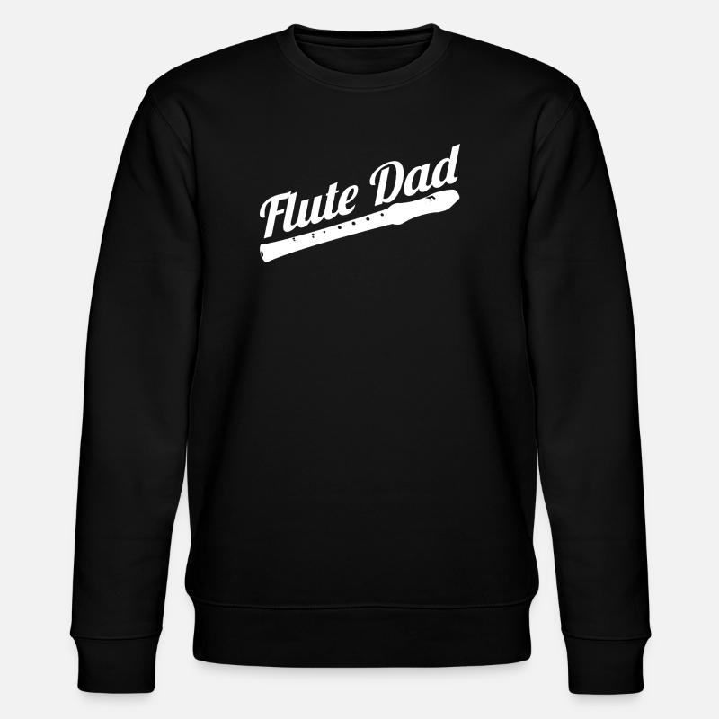Flute player dad - Stanley/Stella CHANGER Unisex Organic Sweatshirt - black