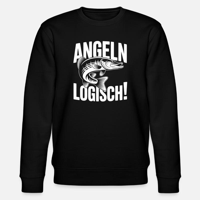 Angeln Logisch! - Stanley/Stella Unisex Bio-Sweatshirt CHANGER  - Schwarz