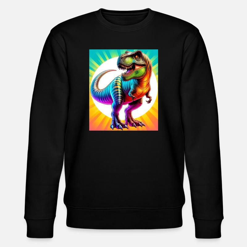 Dinosaurier - Stanley/Stella Unisex Bio-Sweatshirt CHANGER  - Schwarz