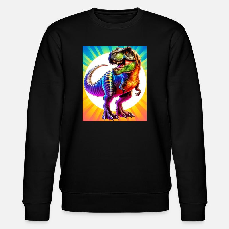 Dinosaurier - Stanley/Stella Unisex Bio-Sweatshirt CHANGER  - Schwarz