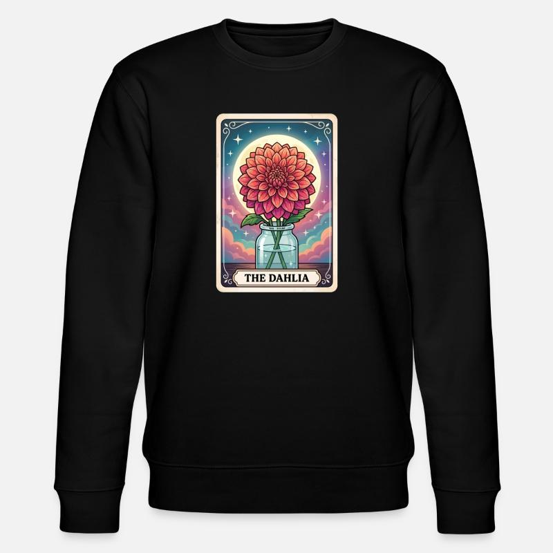 Dahlien Tarotkarte - Stanley/Stella Unisex Bio-Sweatshirt CHANGER - Schwarz