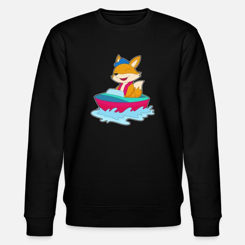 Fuchs kleines Boot - Stanley/Stella Unisex Bio-Sweatshirt CHANGER  - Schwarz
