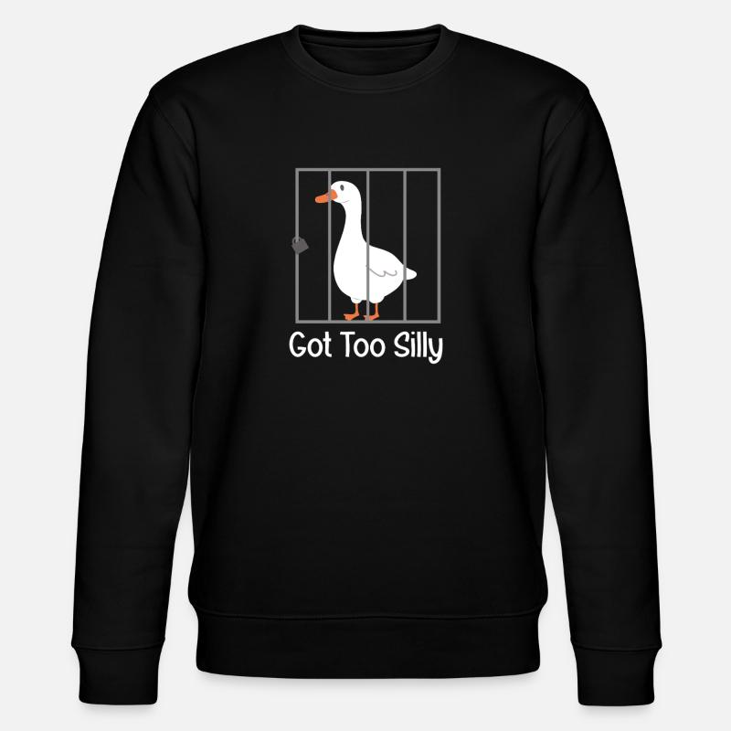 Wurde zu albern, Gans - Stanley/Stella Unisex Bio-Sweatshirt CHANGER  - Schwarz