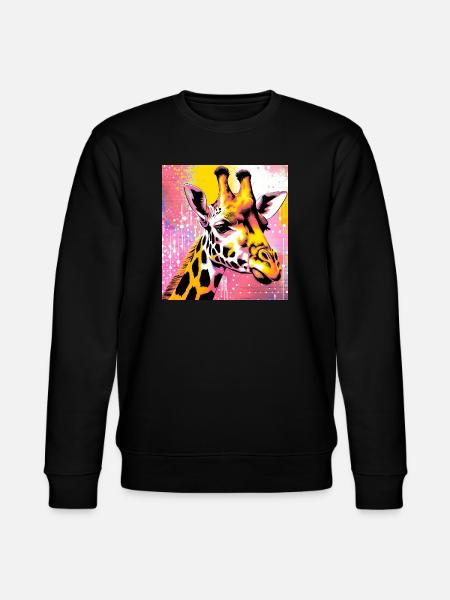 giraffe - Stanley/Stella CHANGER Unisex Organic Sweatshirt - black